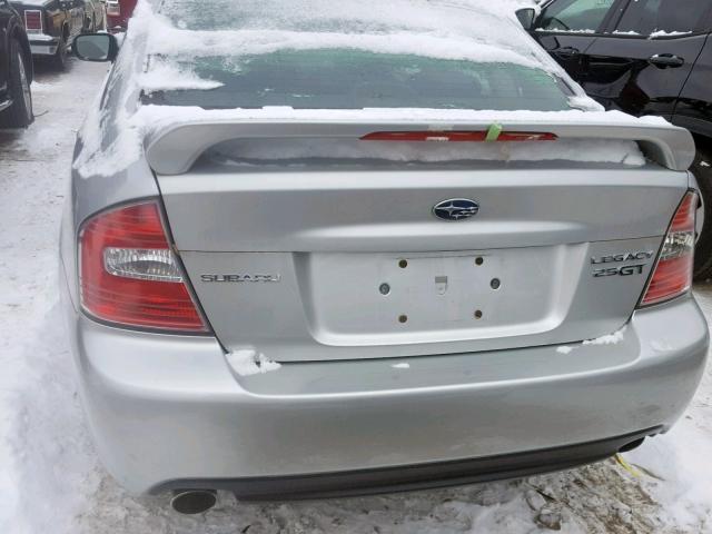 4S3BL676154213925 - 2005 SUBARU LEGACY GT SILVER photo 9