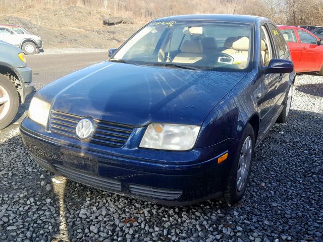 3VWRK69M03M041348 - 2003 VOLKSWAGEN JETTA GL BLUE photo 2