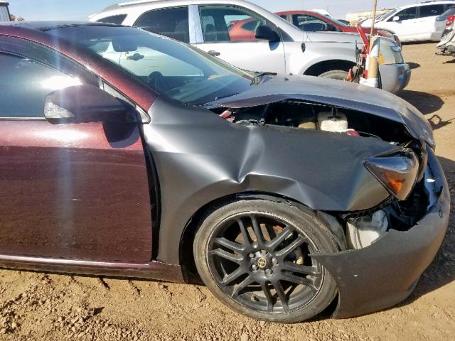 JTKDE167X90278245 - 2009 TOYOTA SCION TC მუქწითელი ფოტო 9