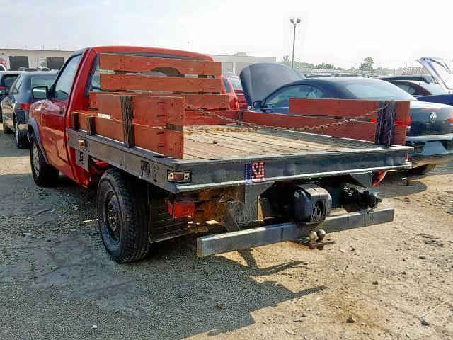 1B7FL26G4SW915743 - 1995 DODGE DAKOTA RED photo 3