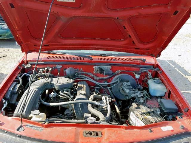 1B7FL26G4SW915743 - 1995 DODGE DAKOTA RED photo 7