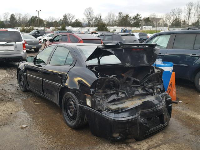 1G2NV52E72M594017 - 2002 PONTIAC GRAND AM G BLACK photo 3