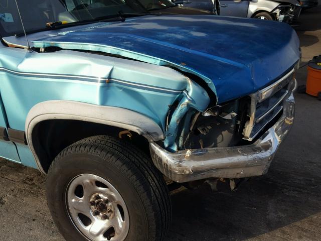 1B7GG23X3SW913589 - 1995 DODGE DAKOTA BLUE photo 9