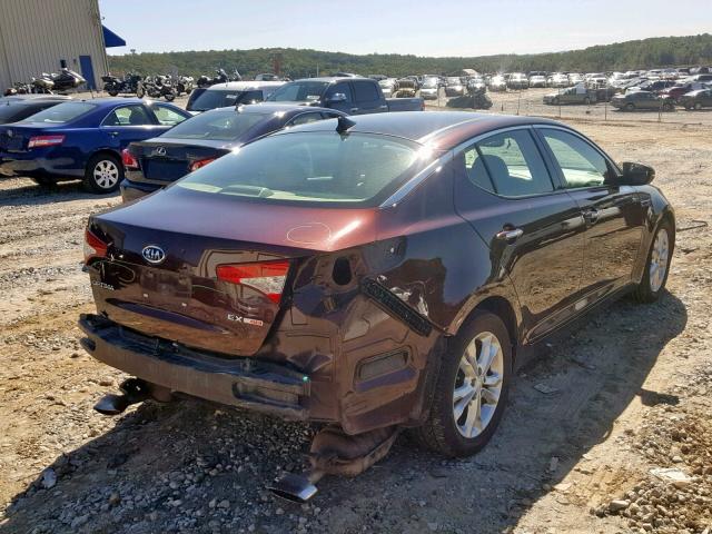 5XXGN4A66CG016426 - 2012 KIA OPTIMA EX BURGUNDY photo 4