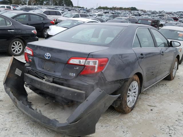 4T1BD1FK9CU011020 - 2012 TOYOTA CAMRY HYBR GRAY photo 4