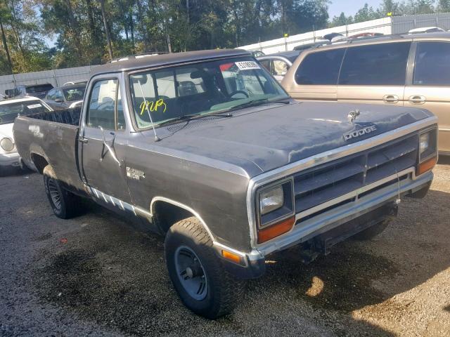 1B7HW14T6HS303473 - 1987 DODGE RAM BLACK photo 1