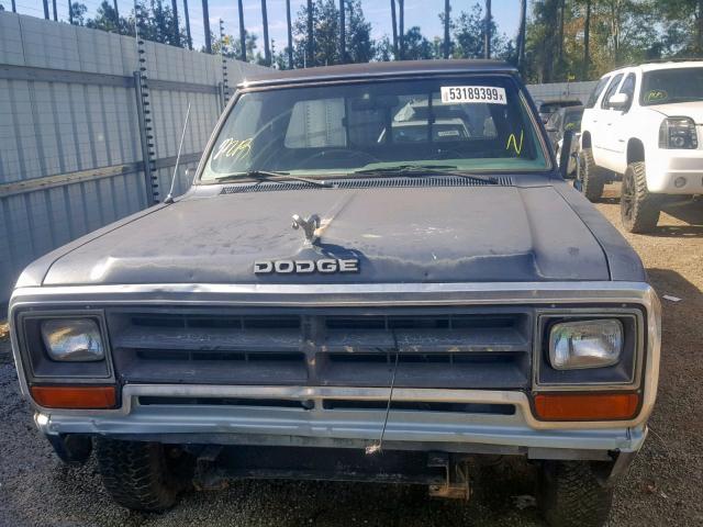 1B7HW14T6HS303473 - 1987 DODGE RAM BLACK photo 9