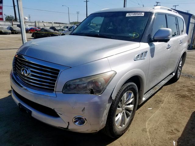 JN8AZ2NC6B9300170 - 2011 INFINITI QX56 SILVER photo 2