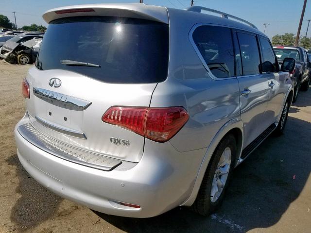 JN8AZ2NC6B9300170 - 2011 INFINITI QX56 SILVER photo 4