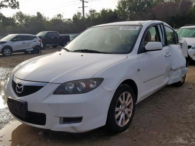 JM1BK12G871756425 - 2007 MAZDA 3 I WHITE photo 2