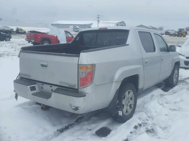 2HJYK16567H002116 - 2007 HONDA RIDGELINE SILVER photo 4