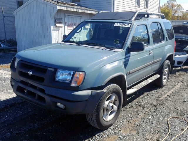 5N1ED28Y01C584136 - 2001 NISSAN XTERRA XE BLUE photo 2