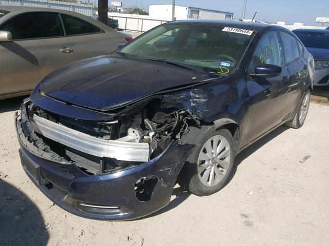 1C3CDFBB7ED681345 - 2014 DODGE DART SXT BLUE photo 2