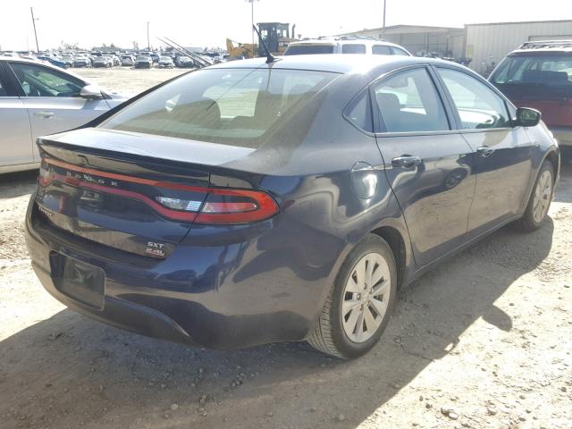 1C3CDFBB7ED681345 - 2014 DODGE DART SXT BLUE photo 4