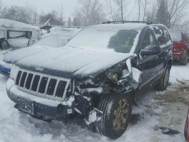 1J8HR58N08C213278 - 2008 JEEP GRAND CHER BLUE photo 2