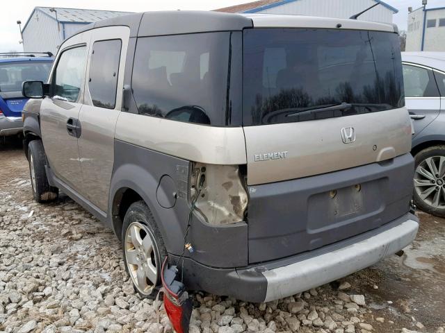 5J6YH28604L034261 - 2004 HONDA ELEMENT EX BEIGE photo 3