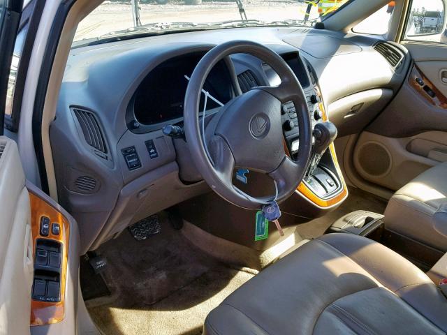 JT6GF10U3Y0064767 - 2000 LEXUS RX 300 CREAM photo 9