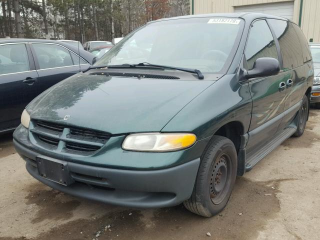 1B4GP45G6XB905801 - 1999 DODGE CARAVAN SE GREEN photo 2