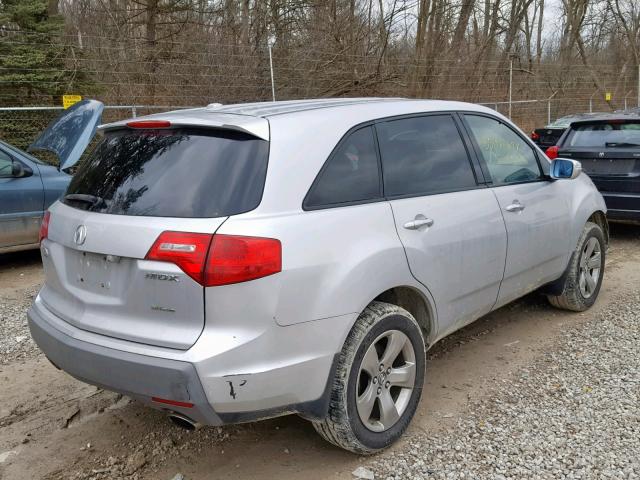 2HNYD28827H501405 - 2007 ACURA MDX SPORT SILVER photo 4