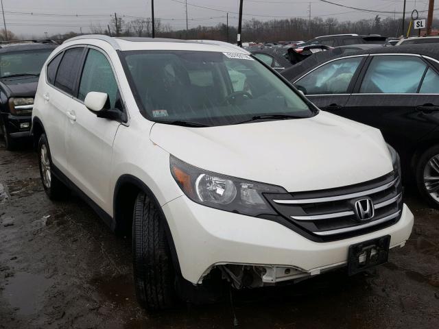 5J6RM4H74EL026475 - 2014 HONDA CR-V EXL WHITE photo 1