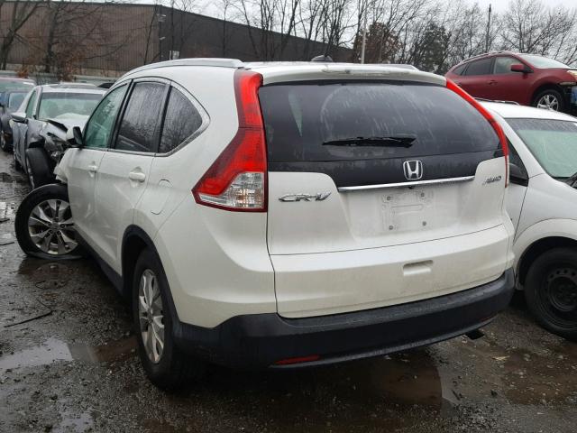 5J6RM4H74EL026475 - 2014 HONDA CR-V EXL WHITE photo 3