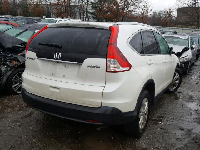 5J6RM4H74EL026475 - 2014 HONDA CR-V EXL WHITE photo 4