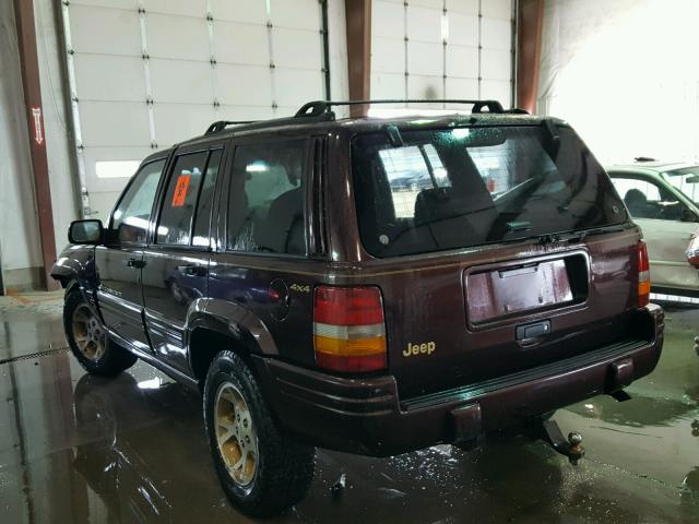 1J4GZ78SXTC216907 - 1996 JEEP GRAND CHER PURPLE photo 3