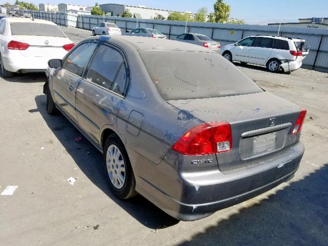 2HGES16564H623148 - 2004 HONDA CIVIC LX BLUE photo 3