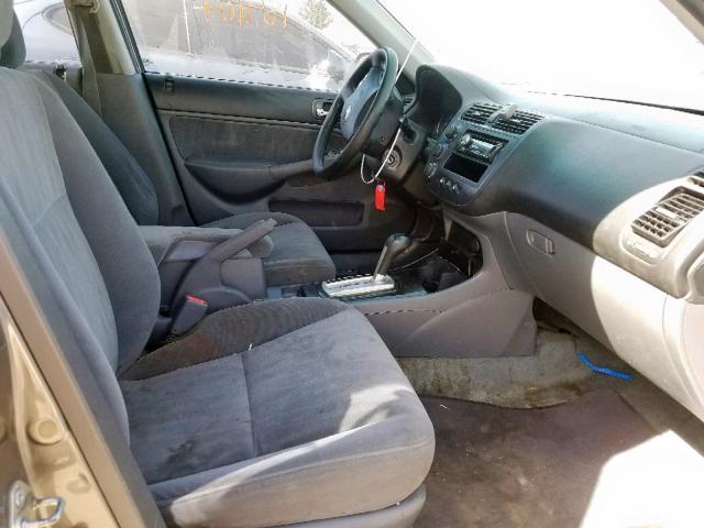 2HGES16564H623148 - 2004 HONDA CIVIC LX BLUE photo 5