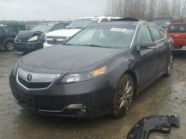 19UUA9F54CA006521 - 2012 ACURA TL GRAY photo 2