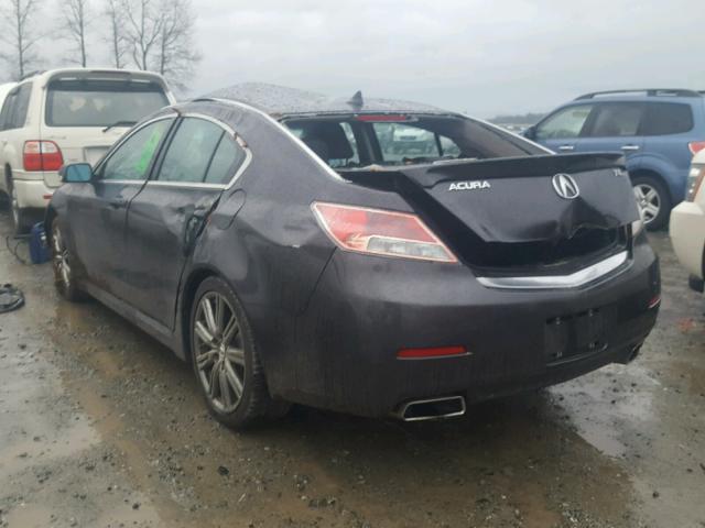 19UUA9F54CA006521 - 2012 ACURA TL GRAY photo 3