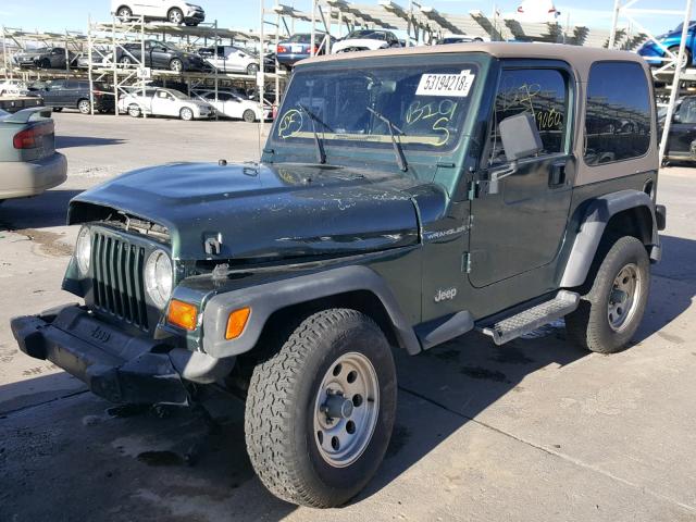 1J4FY29P5XP447000 - 1999 JEEP WRANGLER / GREEN photo 2