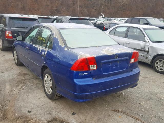 2HGES16305H534837 - 2005 HONDA CIVIC DX V BLUE photo 3