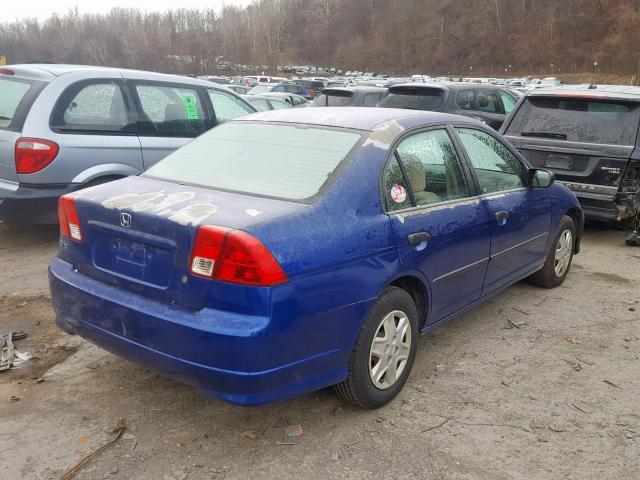 2HGES16305H534837 - 2005 HONDA CIVIC DX V BLUE photo 4