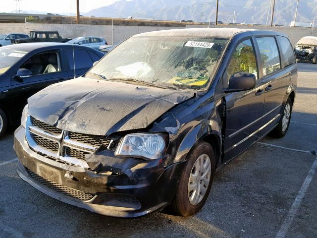 2C4RDGBG8GR356145 - 2016 DODGE GRAND CARA BLACK photo 2