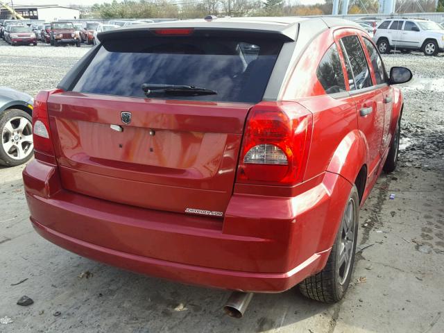 1B3HB48B77D209671 - 2007 DODGE CALIBER SX BURGUNDY photo 4