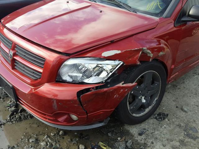 1B3HB48B77D209671 - 2007 DODGE CALIBER SX BURGUNDY photo 9