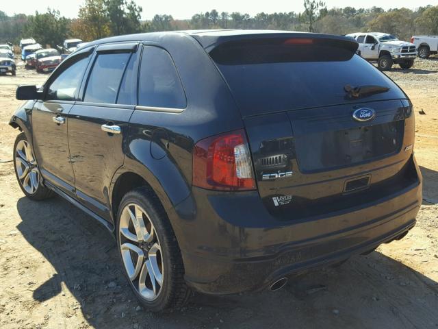 2FMDK3AK0CBA66687 - 2012 FORD EDGE SPORT BLACK photo 3