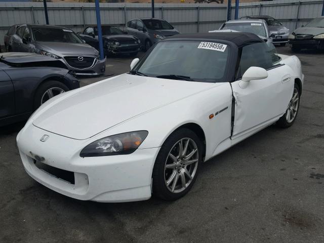 JHMAP21454T000771 - 2004 HONDA S2000 WHITE photo 2