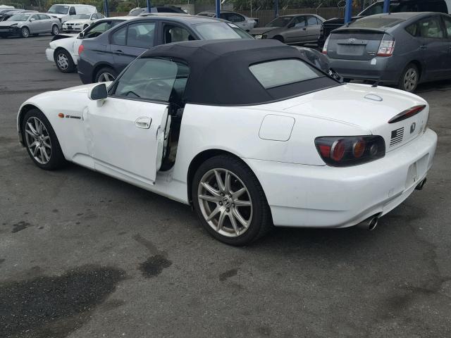 JHMAP21454T000771 - 2004 HONDA S2000 WHITE photo 3