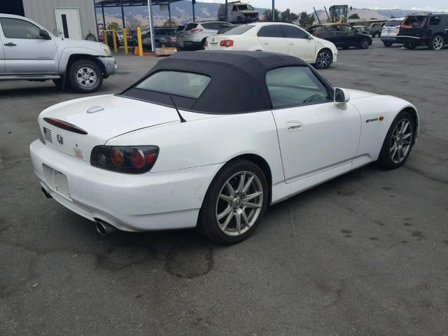 JHMAP21454T000771 - 2004 HONDA S2000 WHITE photo 4