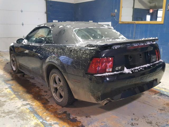 1FAFP45X61F247854 - 2001 FORD MUSTANG GT BLACK photo 3