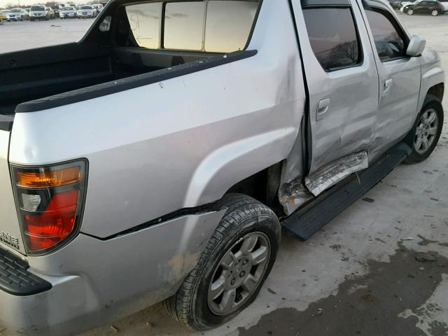 2HJYK16576H528639 - 2006 HONDA RIDGELINE SILVER photo 9