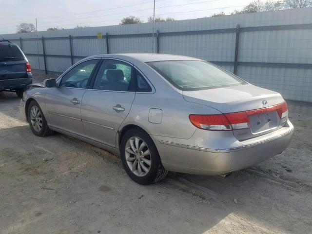 KMHFC46F96A052391 - 2006 HYUNDAI AZERA SE SILVER photo 3