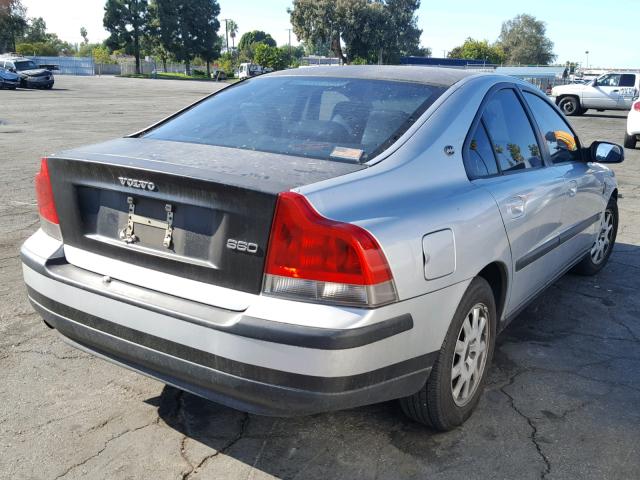 YV1RS61R222166913 - 2002 VOLVO S60 SILVER photo 4