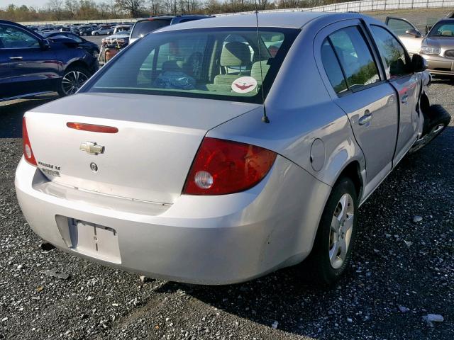 1G1AL58F777211756 - 2007 CHEVROLET COBALT LT SILVER photo 4