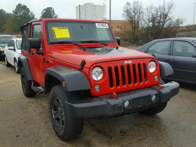 1C4AJWAG8FL562607 - 2015 JEEP WRANGLER S RED photo 1