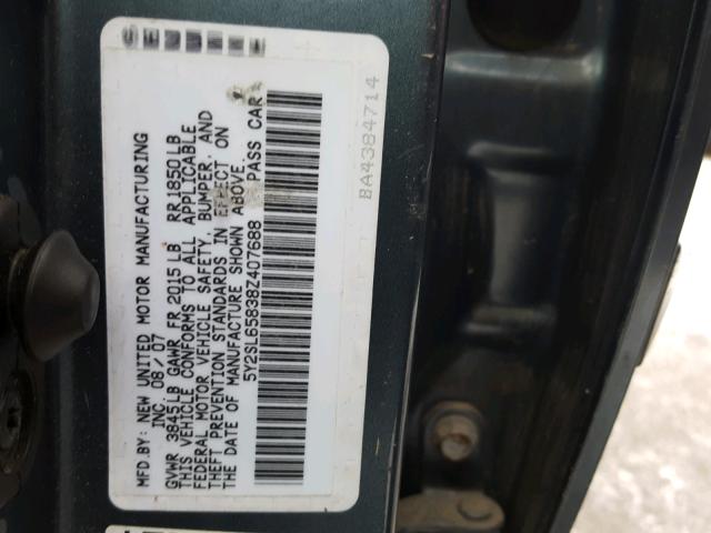 5Y2SL65838Z407688 - 2008 PONTIAC VIBE BLUE photo 10