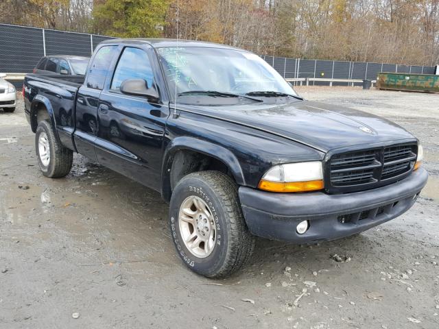 1D7HG12X43S234512 - 2003 DODGE DAKOTA SXT BLACK photo 1