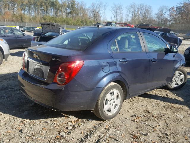 1G1JA5SG9F4211586 - 2015 CHEVROLET SONIC LS BLUE photo 4